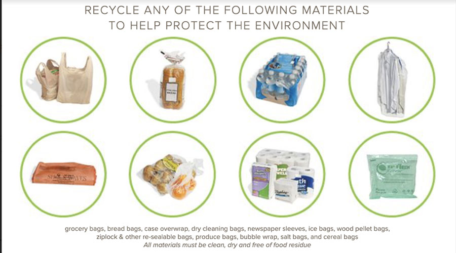 Infographic on recycling; what can be recycled and what can't